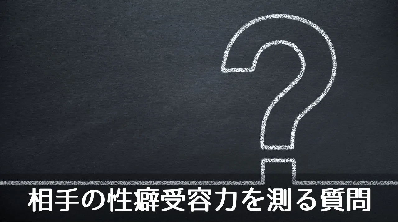相手の性癖受容力を測る質問