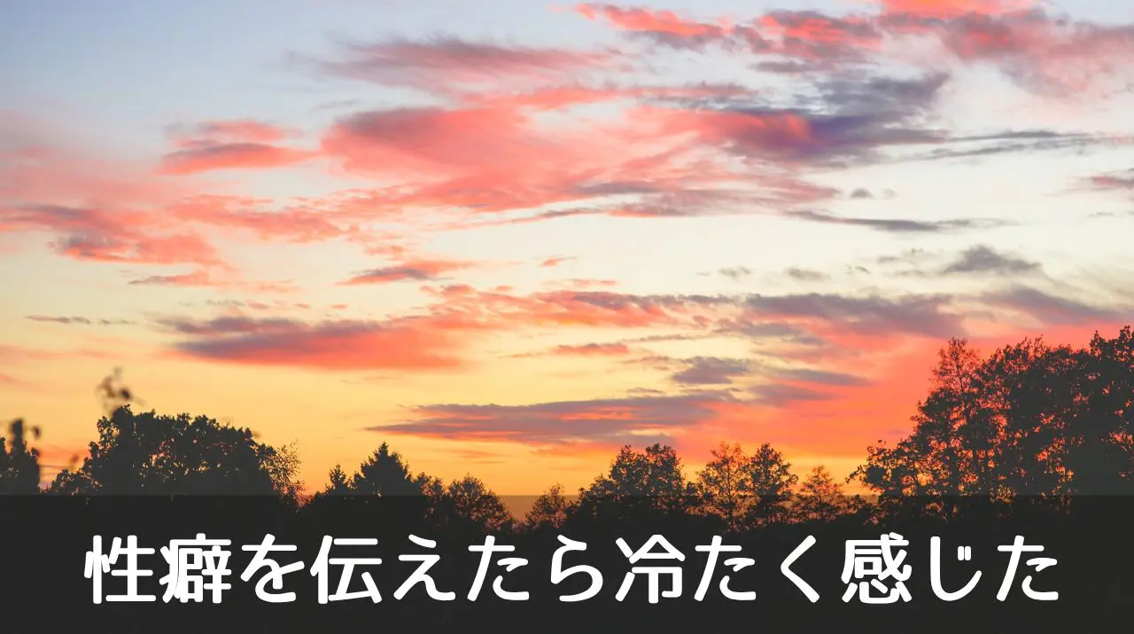 性癖を伝えたら冷たく感じた
