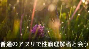 普通のアプリで性癖理解者と会う